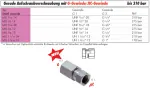 Gerade Aufschraubverschraubung mit G-Gewinde/JIC-Gewinde, Stahl verzinkt, von 170 bis 310 Bar, alle Größen